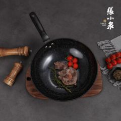 张小泉 锅具 尔美系列陶晶不粘炒锅 直径32cm陶晶涂层 炒锅 32cm